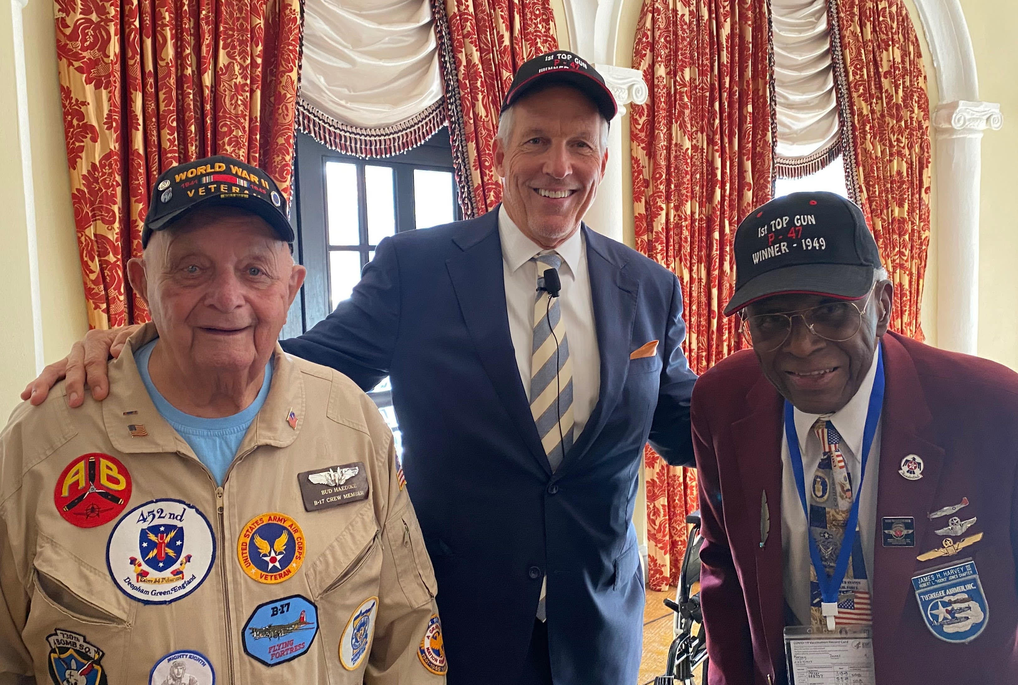 John Cathey photo with Veterans